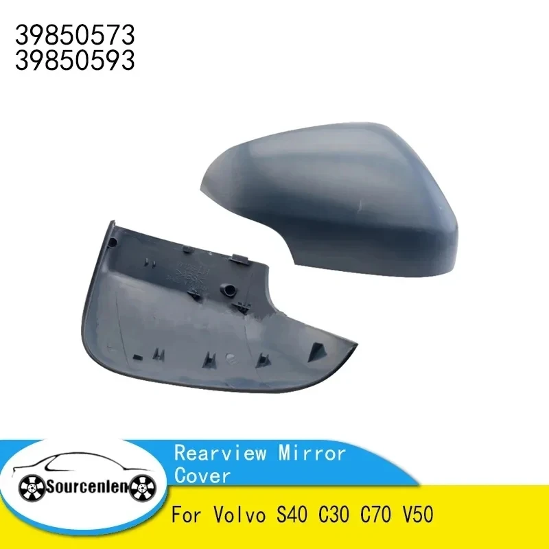 For Volvo S40 C30 C70 V50 Exterior Door Rearview Mirror Cover Side Mirror None Painted 39850573 39850593 39850553