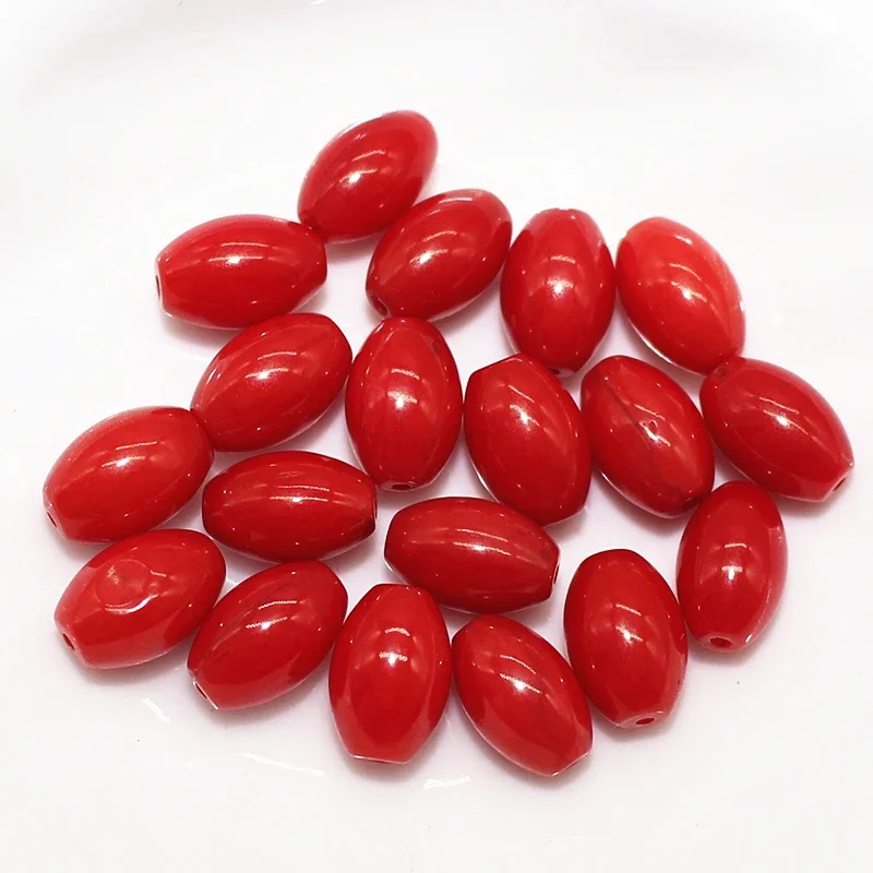 6x9MM Red Coral Beads Natural Stone Fashion Jewelry Beads For Jewelry Making Diy Bracelet Necklace Spacer Beads 5Pcs/lot