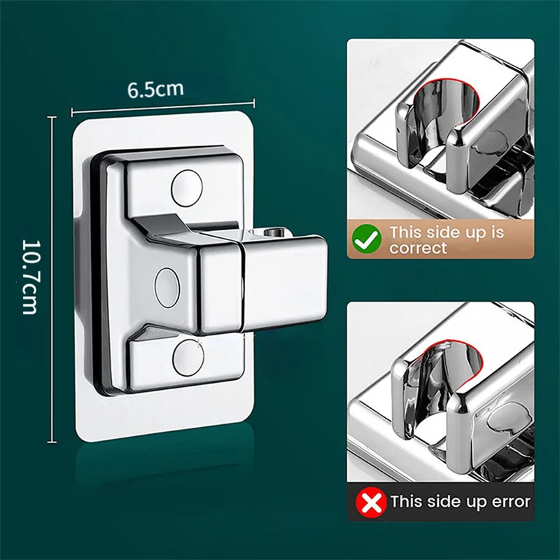 Soporte Universal para cabezal de ducha, montaje en pared ajustable, autoadhesivo, accesorio de baño