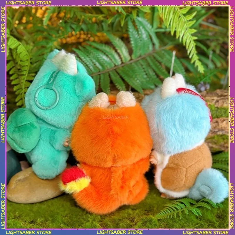 Ubranka Kawaii Labubu 3.0 Cartoon Charmander Squirtle Strój z Plecakiem Mini Pluszowa Lalka Ubrania Akcesoria dla Lalek Modnych