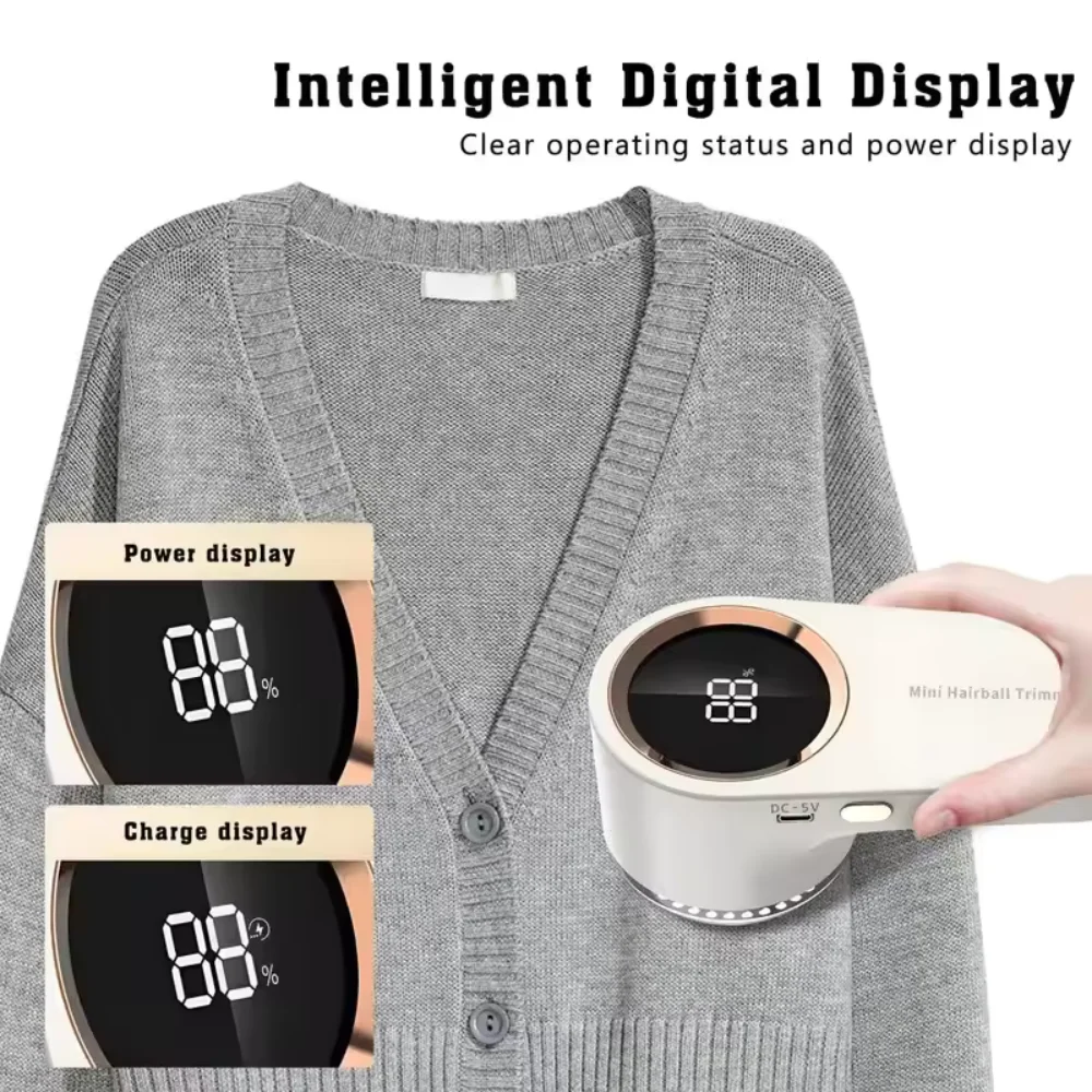 

Миниатюрная электрическая машинка для удаления катышков с LED-дисплеем, USB-зарядкой, для дома, путешествий, одежды и свитеров