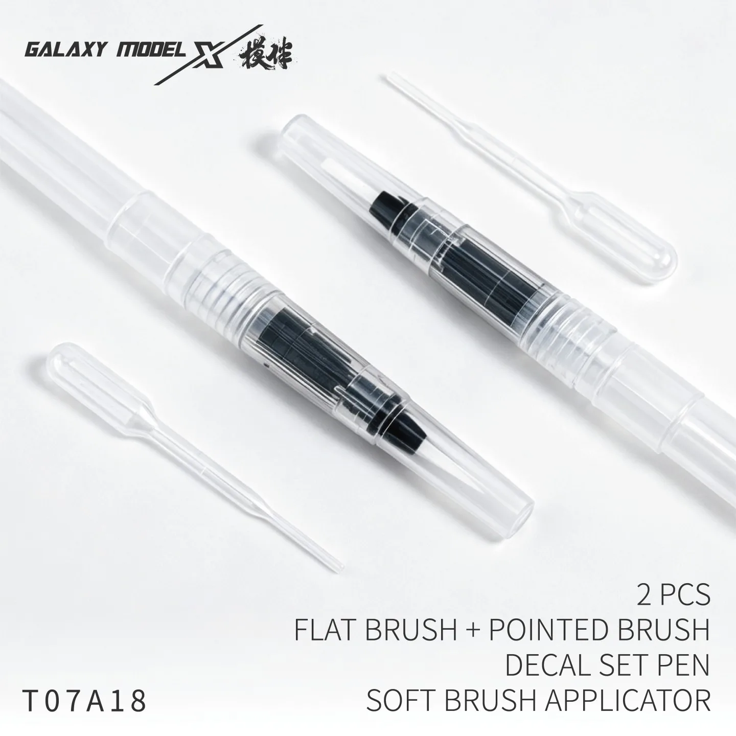 Decal Set Pen Soft Brush Applicator(2 Pcs)for Model Hobby Craft Galaxy T07A18