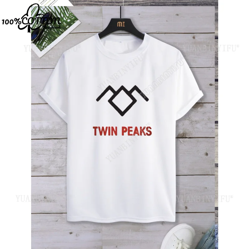 TWIN PEAKS - تي شيرت بأكمام قصيرة للجنسين، تي شيرت برسومات، فيلم Fire Walk With Me 1992، أزياء الشارع بأكمام قصيرة ورقبة دائرية 100% قطن #2