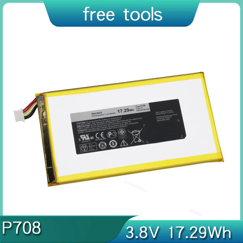 НОВЫЙ аккумулятор для ноутбука P708 3,8 В 17,29 Втч для Dell Venue 7 3740 Venue 8 3840 НОВЫЙ аккумулятор для ноутбука P708 3,8 В 17,29 Втч для Dell Venue 7 3740 Venue 8 3840
