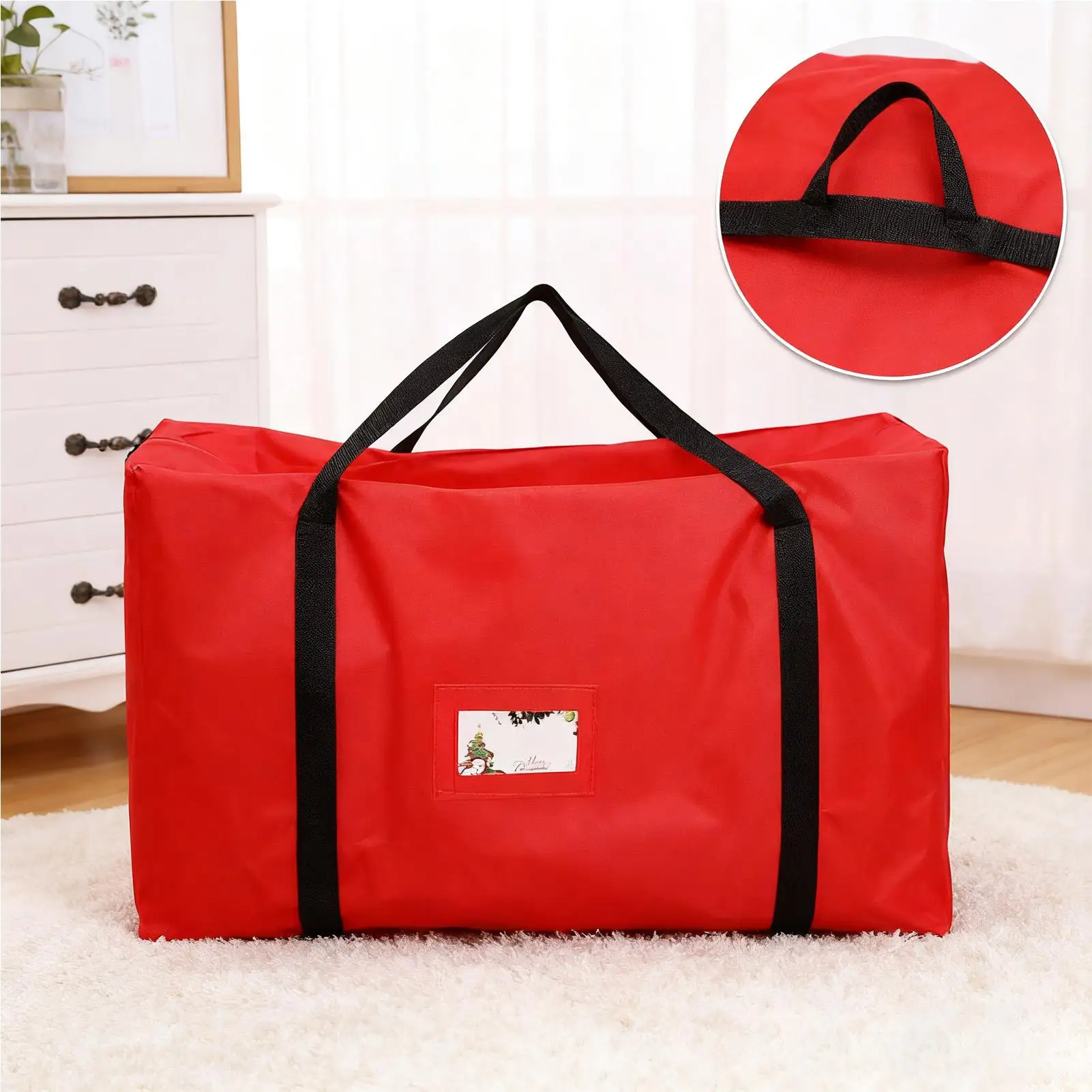 

Декор для рождественской елки, организация хранения украшений, упаковочная сумка, пылезащитная сумка для хранения рождественской елки с молниями для домашнего офиса