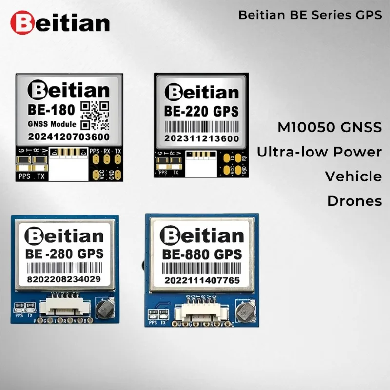 Beitian GPS Module BE-180 BE-220 BE-280 BE-880  With Antenna M10050 GNSS Ultra-low Power GNSS Receiver for Vehicle Drones