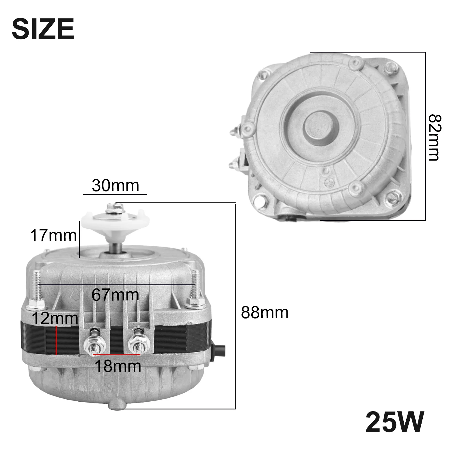 Refrigerator Condenser Fan Motor 25W 35W 60W Compatible with Standard Refrigeration Systems Cold Storage and Units