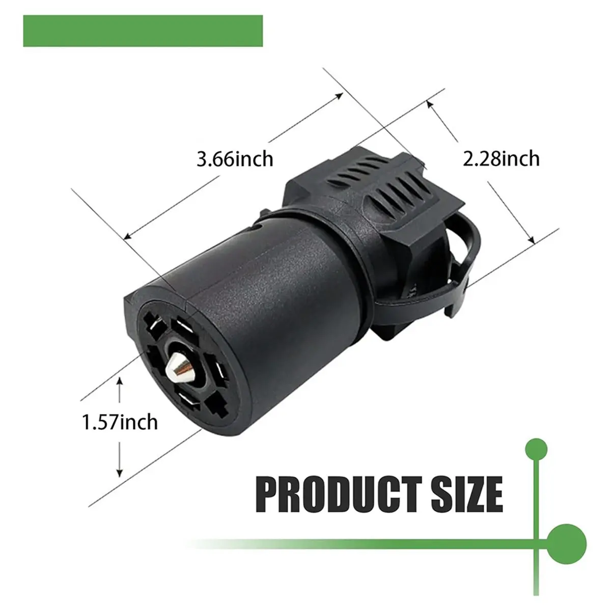 AA83 Trailer Light Adapter, 7 Way Round to 4 and 5 Flat Blade Trailer Connector, 12V Heavy Duty Weatherproof Trailer Adapter