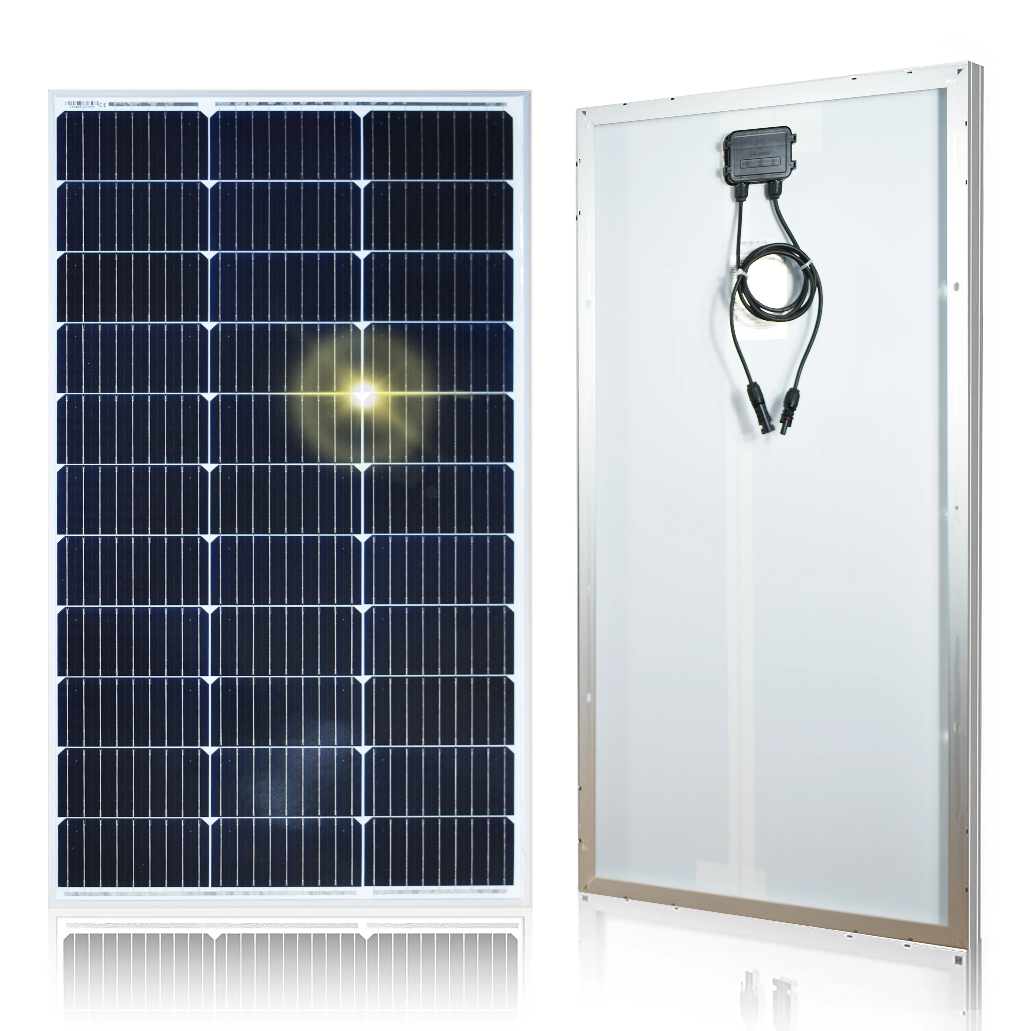 Solarpanel 100 W 18 V starre Solarmodule 12 V mit monokristalliner Solarzelle für Solarstromanlage Station Charge Camping