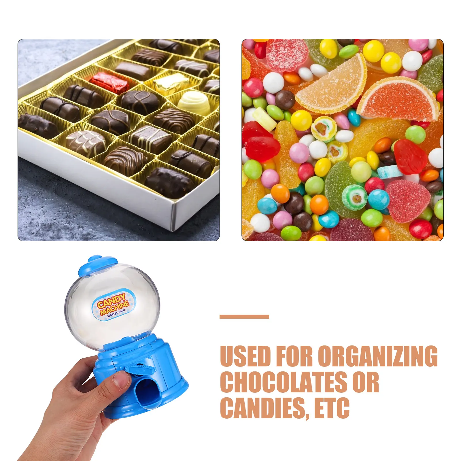 Mini dispensador de dulces para niños, contenedor de aperitivos, máquina expendedora de dulces de plástico, recuerdo de fiesta, cumpleaños, 3 uds.