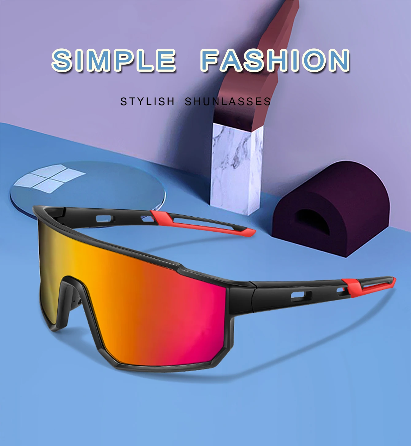Trendige Angler-Sonnenbrillen für Männer und Frauen, lässige winddichte Brillen mit UV-Schutz für Outdoor-Sportarten, Laufen und Radfahren. – Detail 1