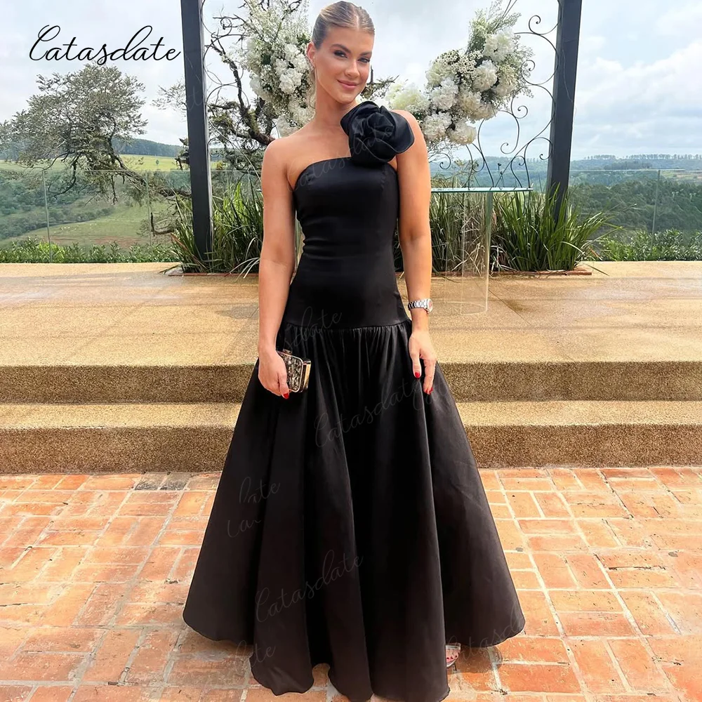 Catasdate linia suknia wieczorowa jedno ramię sukienki imprezowe sukienka na specjalne okazje dla kobiet Vestidos de fiesta dostosowane