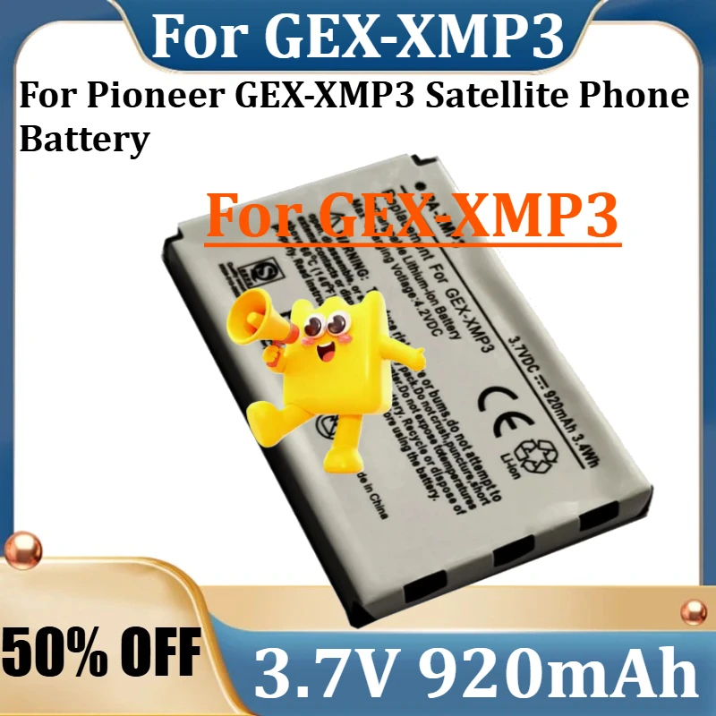 

Аккумулятор для спутникового телефона Pioneer GEX-XMP3 XM-6900-0004-00 990552, новый, 3.7V 920mAh, высокое качество