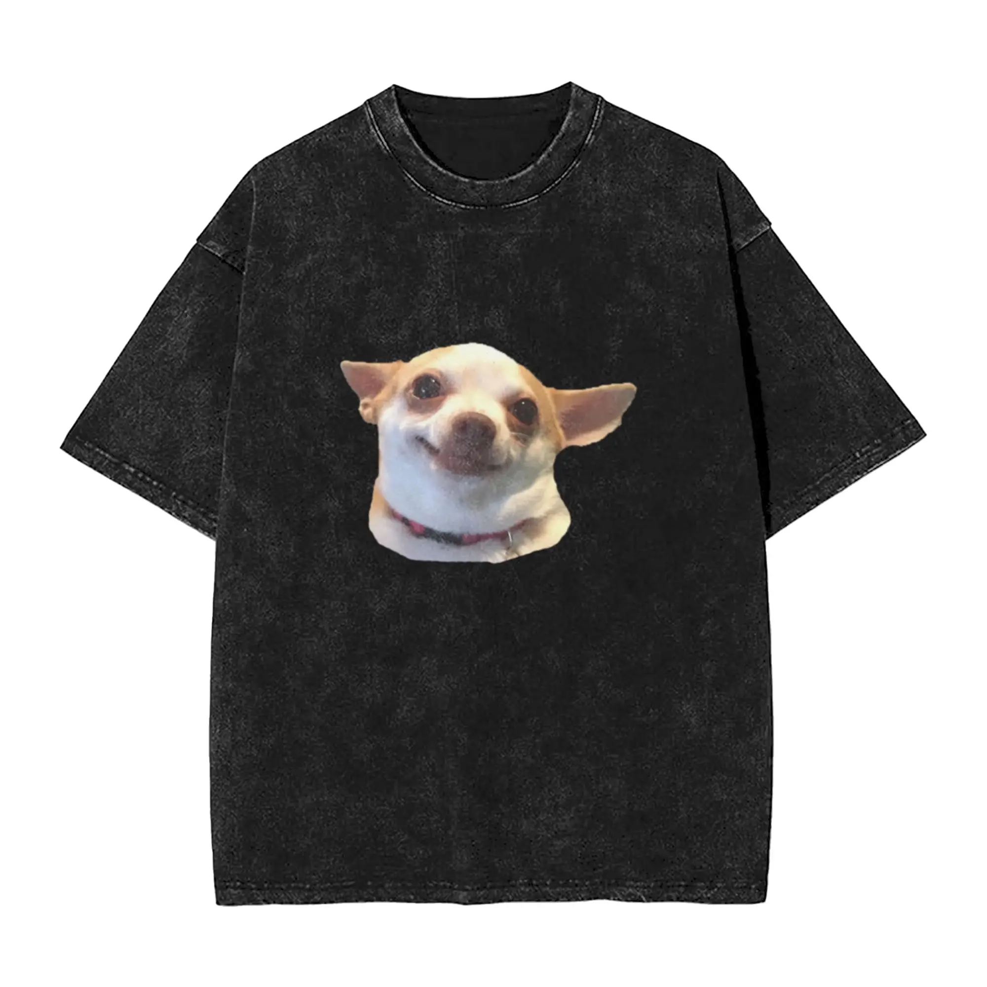 nice dog Sticker Classic Cool A Washed T Shirt Men's Women's Oversized Cotton Tees Tops