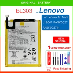 Genuine Replacement BL303 4000mAh battery For Lenovo A6 Note  L19041 PAGK0027  PAGK0027IN Phone Batteries+FREE Kit Tools