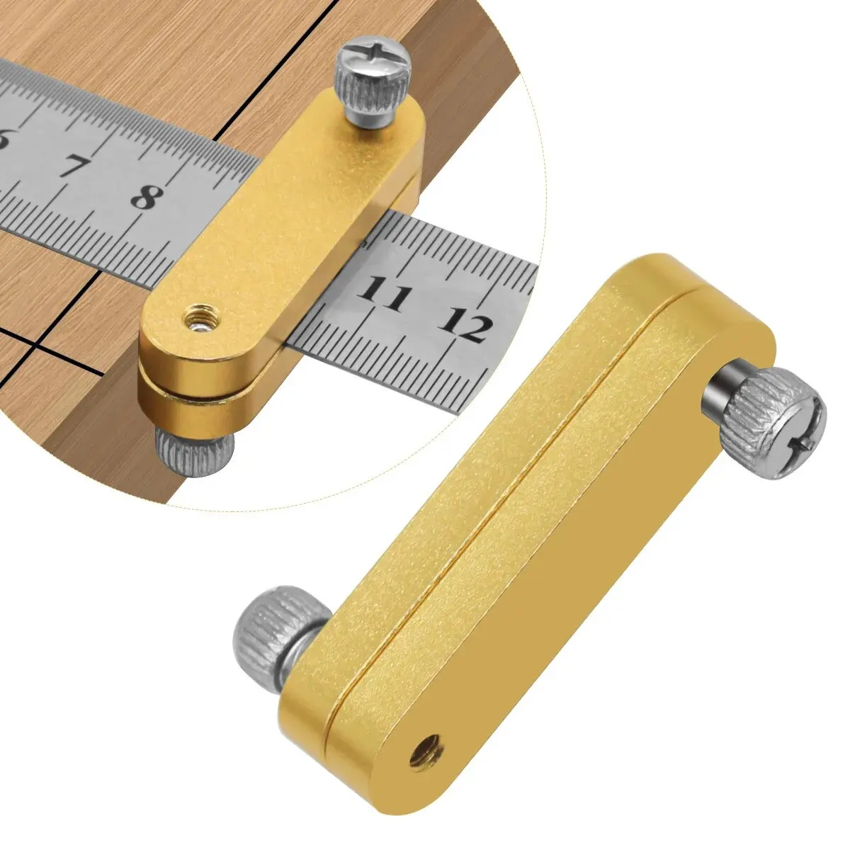 Steel Ruler Positioning Block Angle Scriber Line Marking Gauge For Ruler Locator Woodworking Scriber Measuring Tools