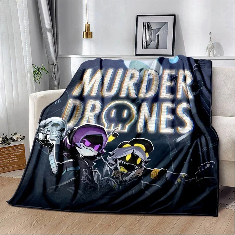 2026 Murder-Drones Cartoon HD Printed Blanket Flannel Warm Blankets Soft And Comfortable Blanket Bed Linings Cubre Cama Birthday