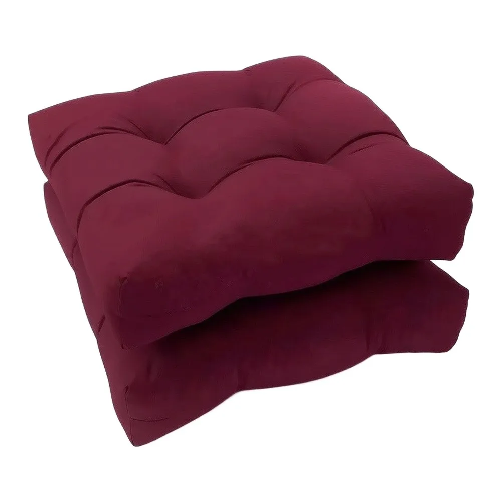 Patio Chair Mats Waterproof Chair Cushions Elegant Tufted Design Comfortable Sitting Experience Sunlight Fluffable