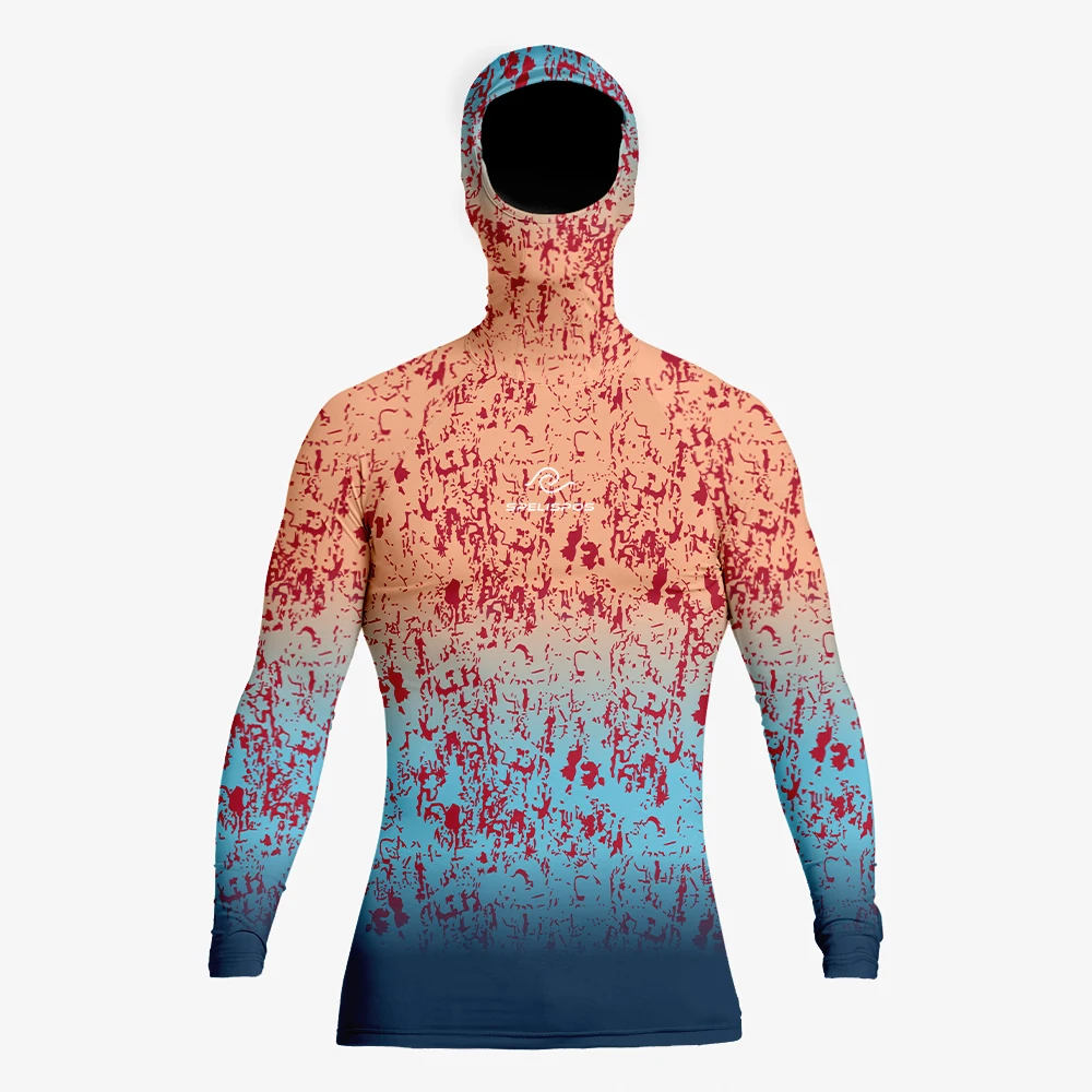 

Tight Rash Guard Surfing Hoodies Fitness Wear Swimming Men Lycra Diving T-Shirts Swimwear Summer UV Hood Beach Floatsuit Top