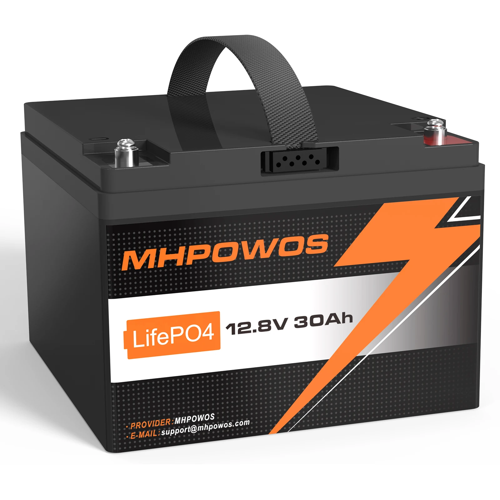 MHPOWOS 12V 30AH LiFePO4 Battery, Rechargeable Lithium Ion Phosphate Deep Cycle Battery for Golf Gart Kids Scooters Boat RV