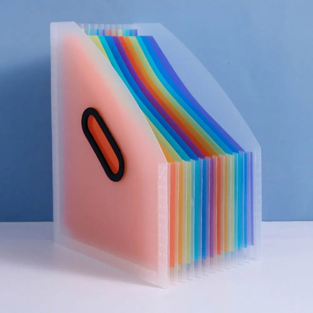 Multi-layer 13 Pockets File Folder Portable Large Capacity A4 Expanding Organ Bag File Storage Waterproof Document Holder