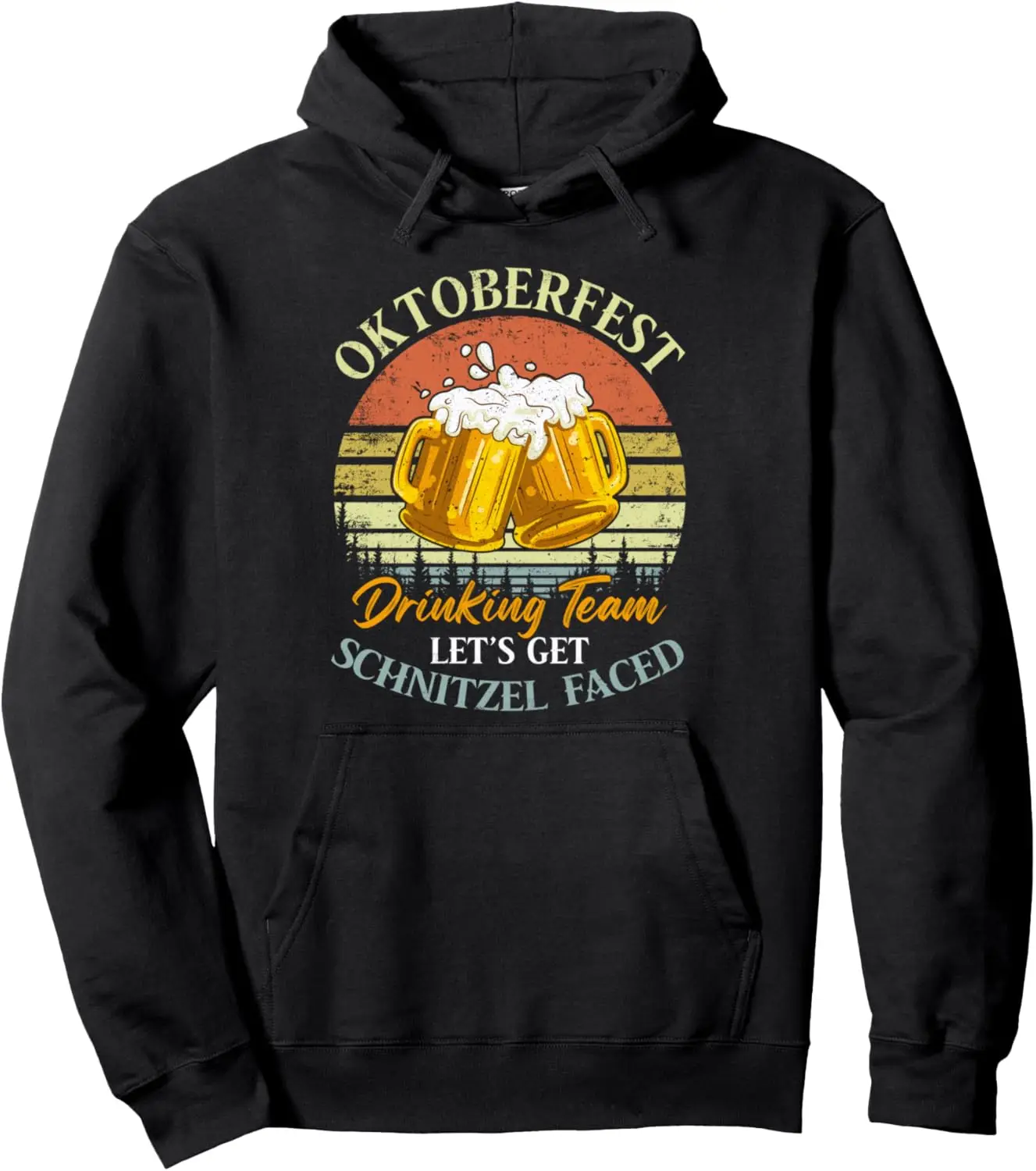 Oktoberfest Team Lets Get Schnitzel Faced German Men Women Pullover Hoodie Print Original Design Gifts Hoodie