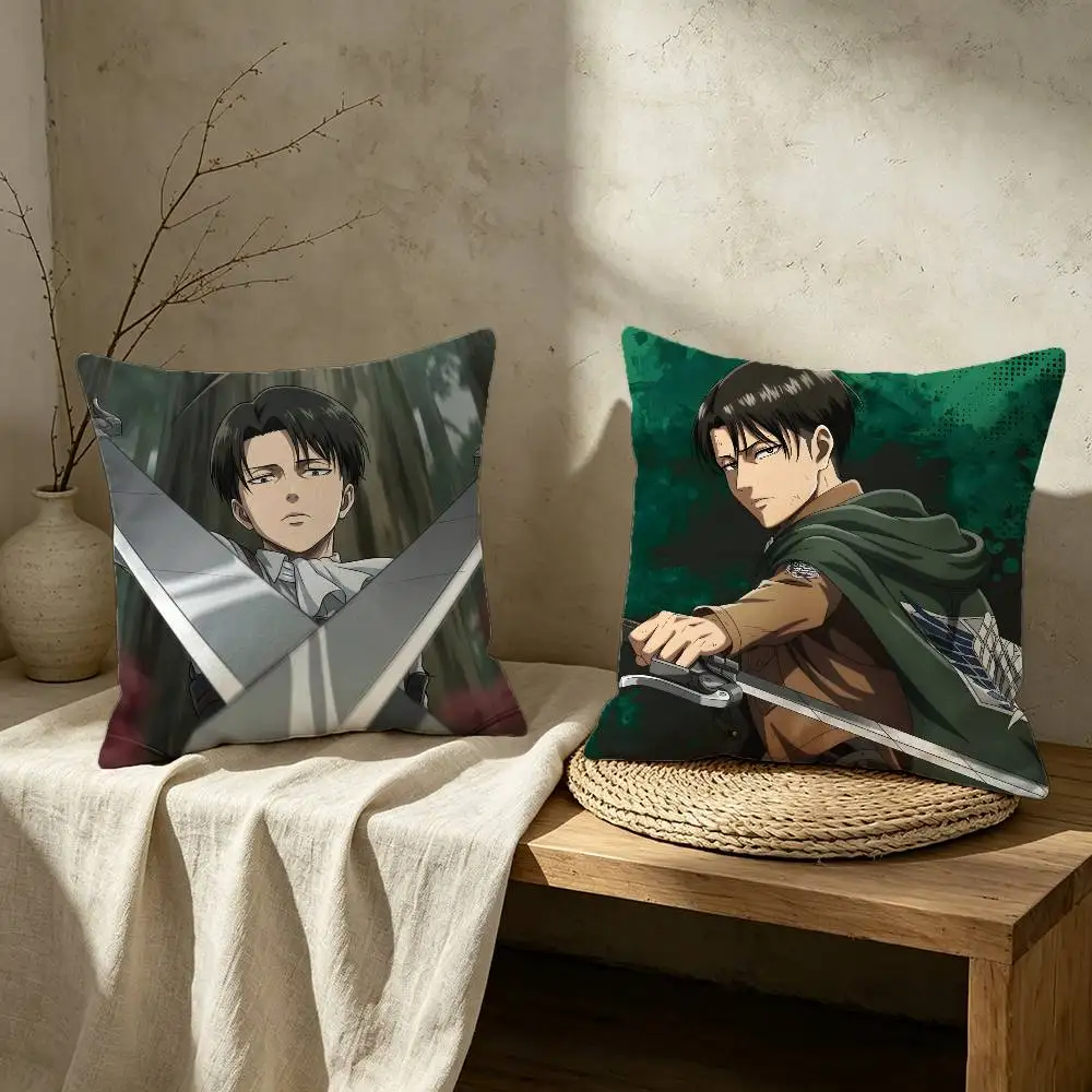 Attack on Titan Levi Ackerman Pillow Case for Sofa Living Room Home office Decor Protective Cover