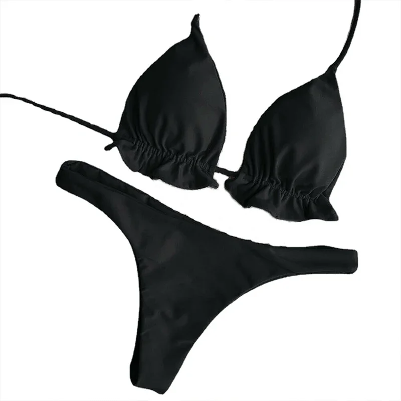 Zomer Badpak Vrouwen Sexy Veters Gewatteerde Push-Up Bikini Set Bandage Braziliaanse Badkleding Badpak Strandkleding