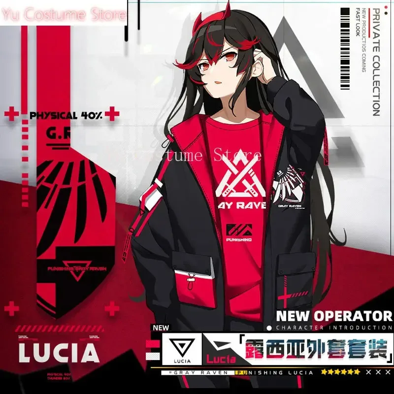 

Punishing: Grey Raven Lucia Пальто с капюшоном Косплей Костюм Cos Game Аниме Вечеринка Униформа Хэллоуин Играть Ролевая Cl4;v'5,f;6.j;8'
