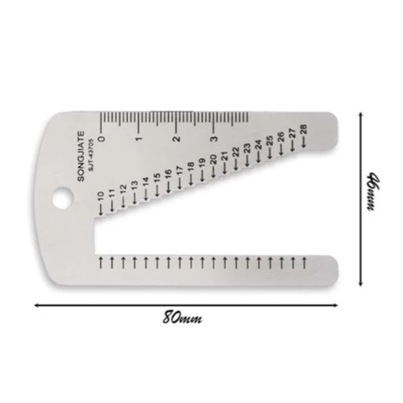 Leather Craft Watch Repair Tools Watchband Ruler Stencil Template Stainless Steel Measuring Tool Manual Watchband Ruler