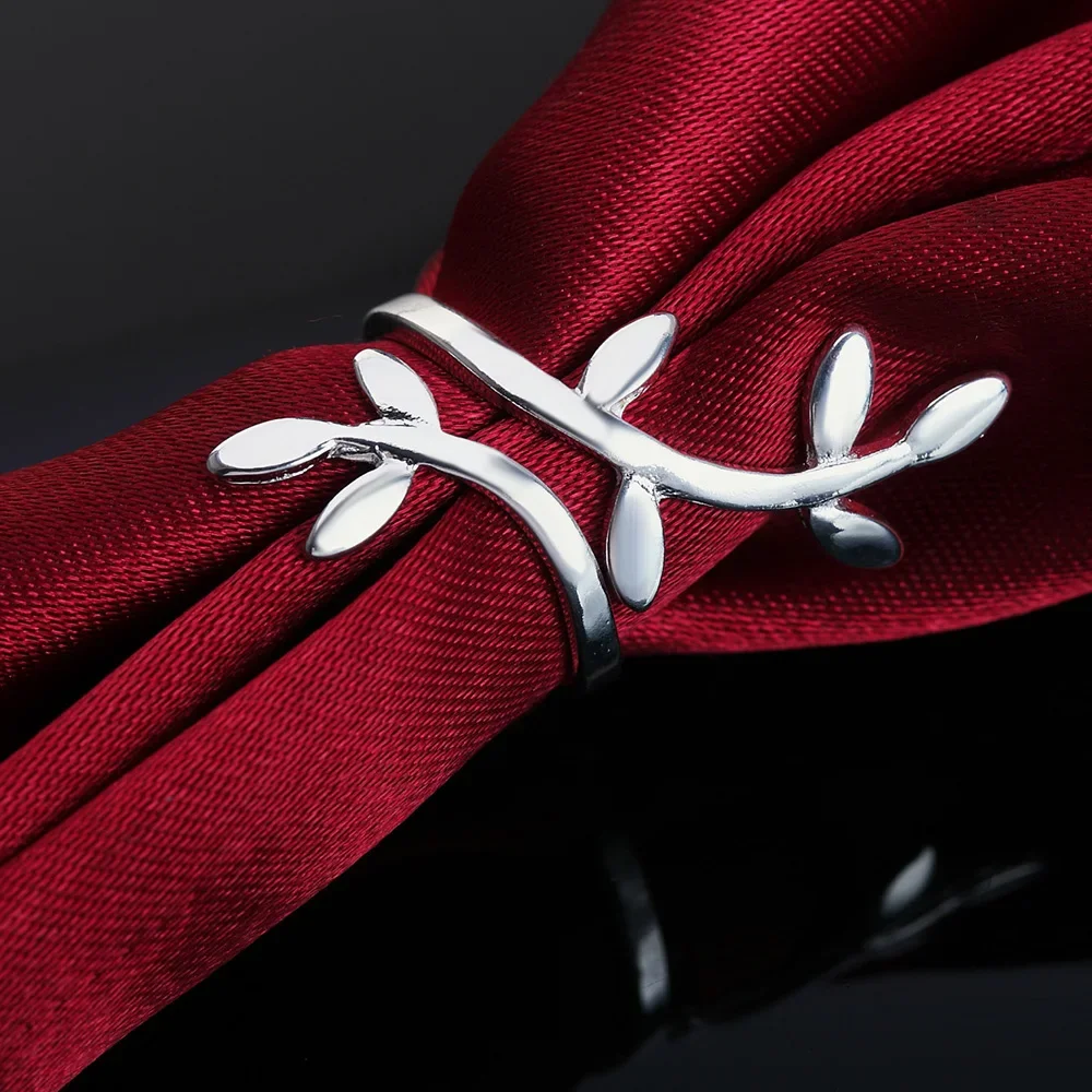 Fashion Charm 925 Sterling Silver Fine Plant Vines Rings For Woman Adjustablewedding Party Gifts Charm Jewelry Resizable Rings