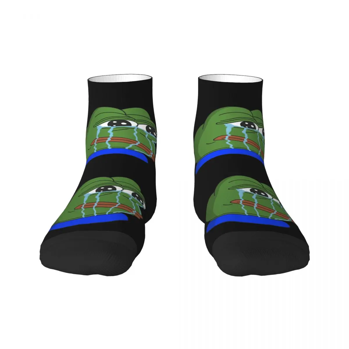 Kawaii Crying Frog Meme Socks Women Men Warm 3D Printing Sports Football Socks