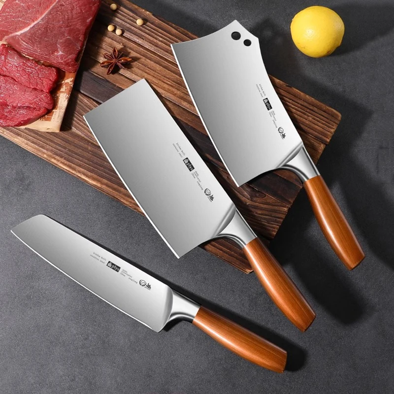 Stainless Steel Kitchen Knife 1-4PCS Combo Set, High Hardness Chopping Knife Sharp Meat Cleaver, 7.3 Inch New Chef Knife