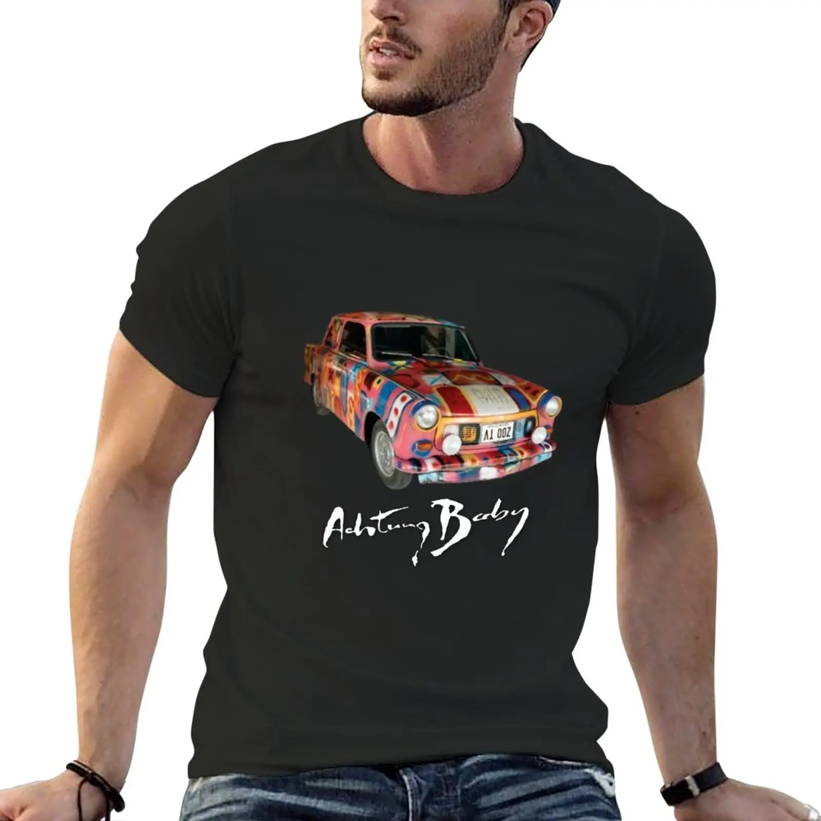 

New ACHTUNG BABY by ABEL2018 T-Shirt plain t-shirt t-shirts man mens tall t shirts