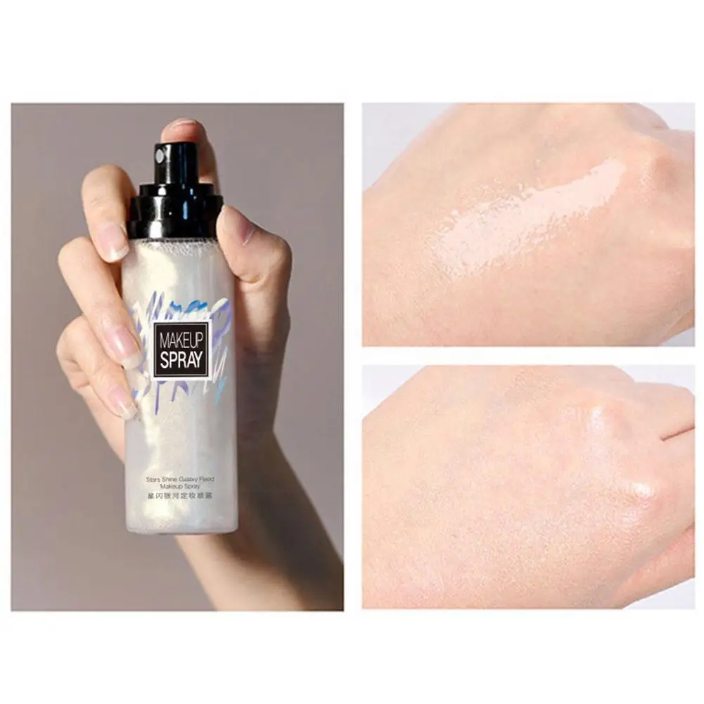 100ml Stars Shine Galaxy Makeup Setting Spray Moisturizing Fixer Facial Control Cosmetics Make Oil Up Long Lasting Foundati H0Y4