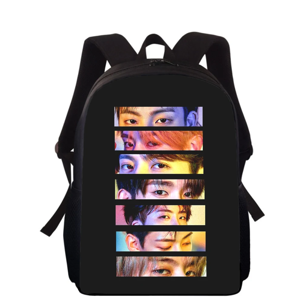 

GOT7 KPOP 15” 3D Print Kids Backpack Primary School Bags for Boys Girls Back Pack Students School Book Bags