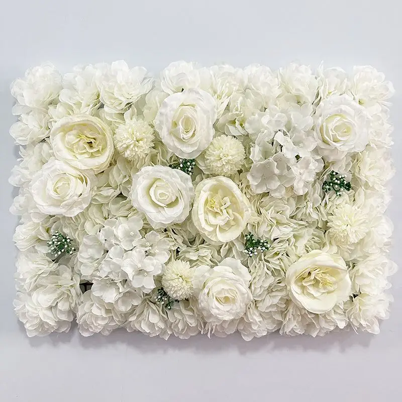 3D Silk Flower Wall Artificial Flowers for Wedding Decoration Photography Backdrop Bedroom Decor White High Quality Flower Panel