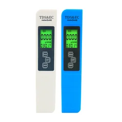 3 In1 TDS EC metre içme suyu A1 EC TDS Tester arka ışık su kalitesi testi ile