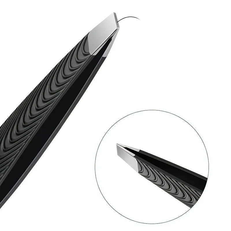 Pince à barbe en acier inoxydable, tondeuse de couleur dégradée, Beige clair et outil d'épilation pour le maquillage du visage, pince à cils et sourcils