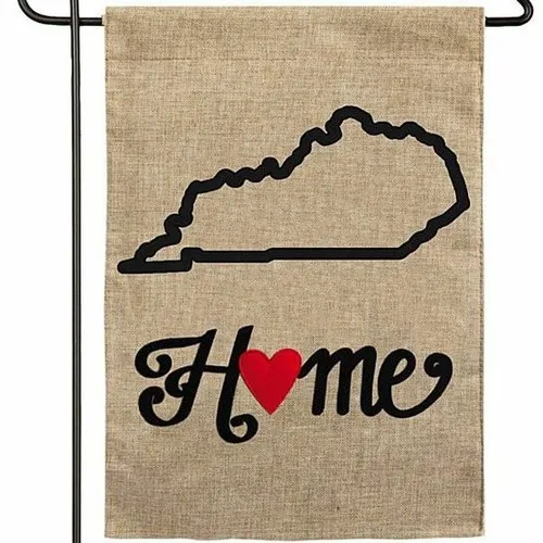 Kentucky State of My Heart 14B4009 Evergreen BURLAP Garden Flag 12.5 x 18 UUI GGX
