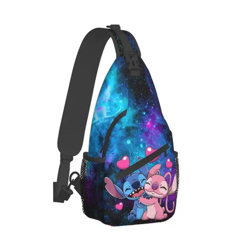 Cartoon Stitch Sling Crossbody Backpack Men Custom Chest Shoulder Bag for Traveling Daypack