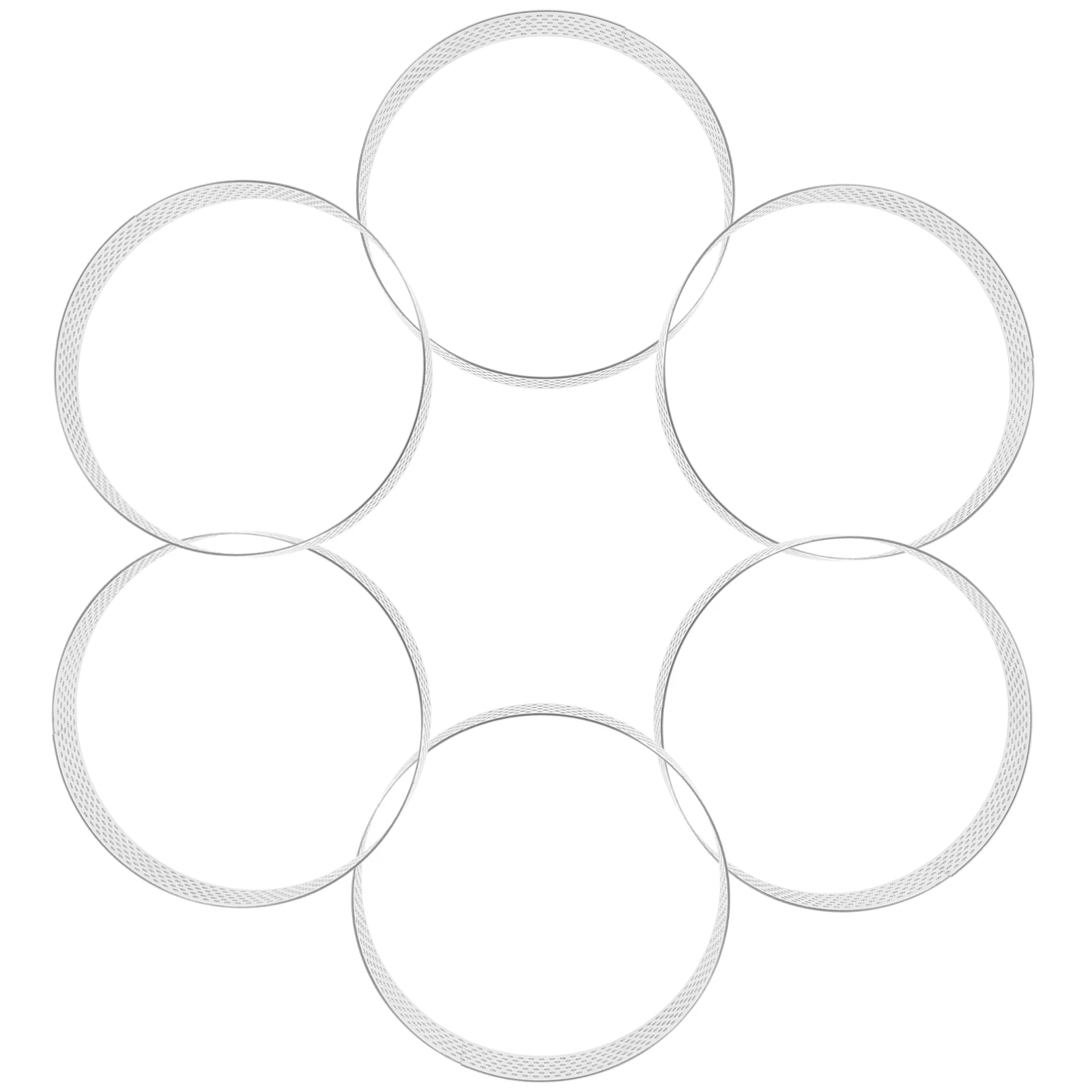 

6Pcs Baking Rings Stainless Steel Tart Mold Easy to Clean and Use for Home and Professional Tart Ring Round Tarts Rings