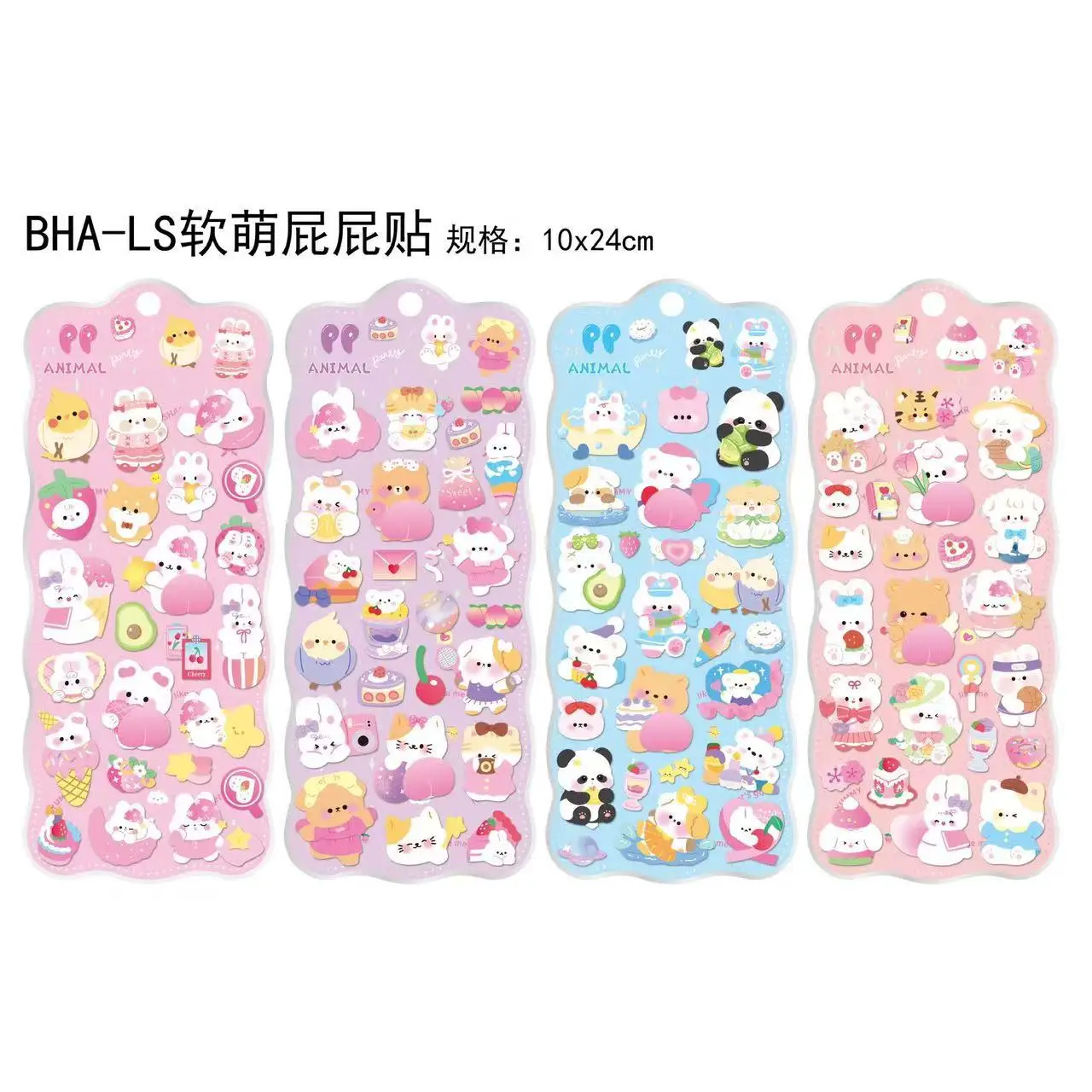 3D الإسفنج لطيف أرنب قرصة متعة بعقب ملصقات - جراب هاتف سجل القصاصات ملصقات صناعة يدوية تخفيف التوتر فقاعة ملصقات هدية