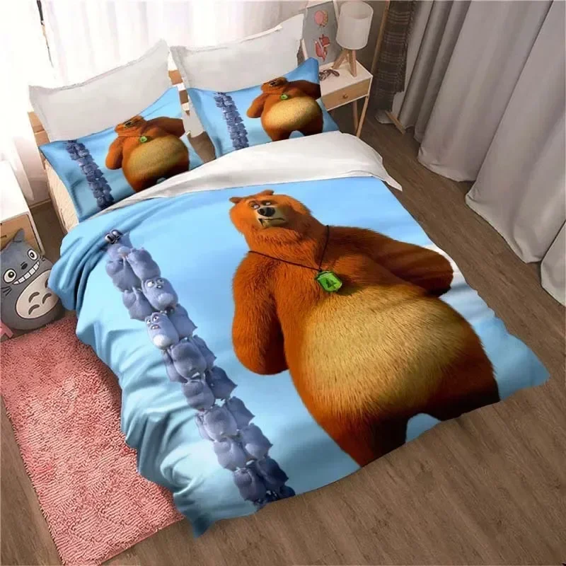 

Grizzy and The Lemmings Printed Bed Set Duvet Cover Pillowcase Bedding Set Bed Linen Sheet Quilt Cover Full Queen King Size