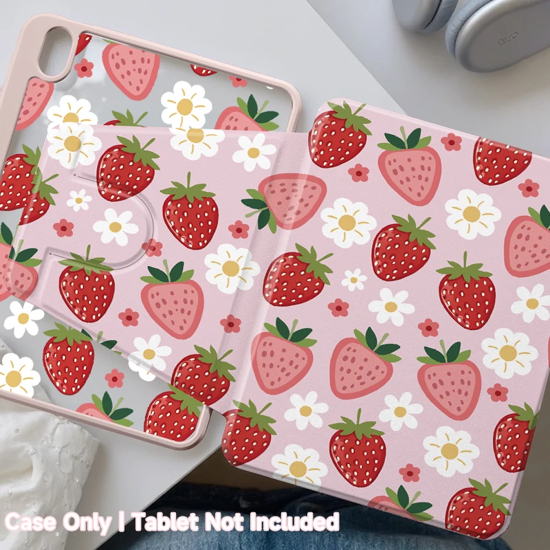Suitable for iPad7/8/9th720° rotating bracket protective shell，Air11，Air4/5th，Pro11，iPad10/11 (A16)，mini6/7，acrylic anti-bending