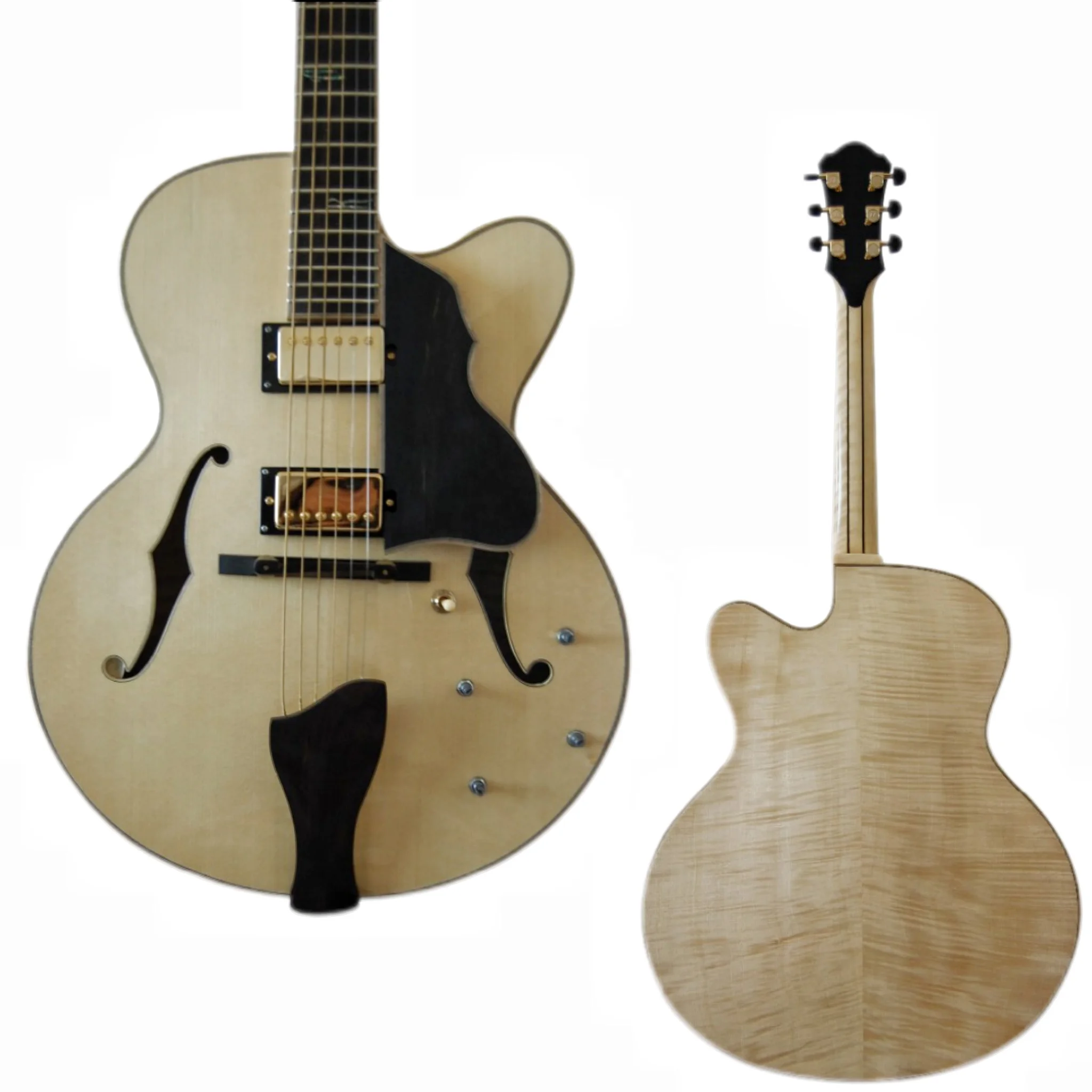 

Semi-hollow Body Handmade Archtop Maple Jazz Guitar Carved Solid Acoustic Electric Customizable Guitar Musical Instruments