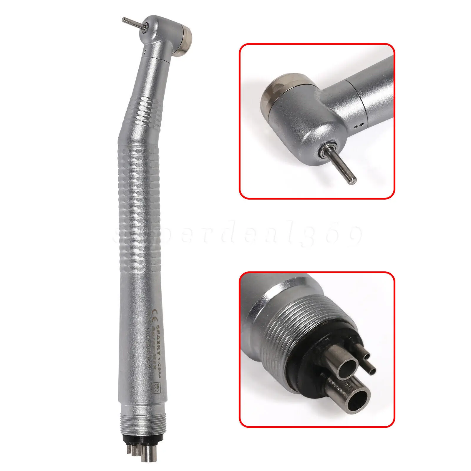 Dental PANA-MAX High Speed (Fiber Optic LED) Handpiece Push Button Turbine 2/4Hole Fit NSK