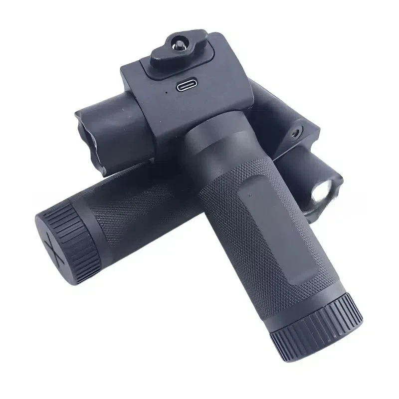 BraveTac Foregrip linterna LED CREE combinada Vertical y mira láser roja, linterna montada en riel de 20mm, accesorios de caza Airsoft