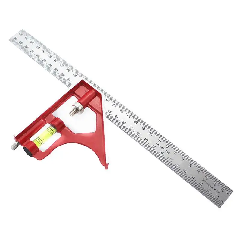 Combination Square Square Ruler Mobile Carpenter Tool Adjustable Precision Woodworking Tools Ruler For Framing Woodworking