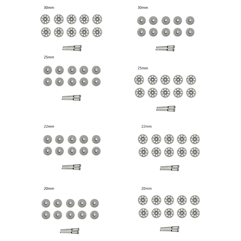 Diamond Cutting Discs Metal  Blade Set for Rotary Tools Mini Circulars  Blade Cut-Off  Diamond Cutting